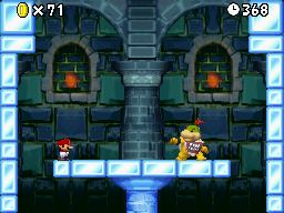 Mario battles Bowser Jr.
