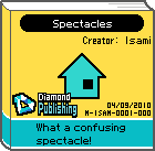 The shelf sprite of one of Jimmy T.'s favorite artist comics: Spectacles in the game WarioWare: D.I.Y.