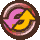 Sprite of the P-Up, D-Down badge in Paper Mario: The Thousand-Year Door.
