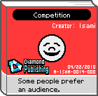 The shelf sprite of one of Jimmy T.'s favorite artist comics: Competition in the game WarioWare: D.I.Y.