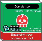 The shelf sprite of one of 9-Volt's favorite artist's comics: Our Visitor in the game WarioWare: D.I.Y.
