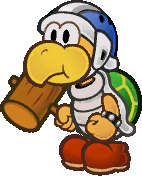 Sprite of a Hammer Bro from Paper Mario: The Thousand-Year Door