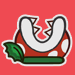 An unused Piranha Plant sticker. Its internal name ("sl_pkn_hat") suggests it was an early or alternate version of the Spike Helmet sticker.