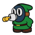 A green Whistle Snifit