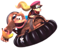 Dixie and Kiddy ride in the Hover Craft
