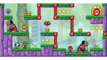 Miiverse screenshot of the 25th official level in the online community of Mario vs. Donkey Kong: Tipping Stars