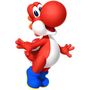 Artwork of a Red Yoshi in Super Mario Run.