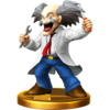 Dr. Wily trophy from Super Smash Bros. for Wii U