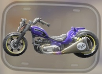 The W-Twin Chopper from Mario Kart World