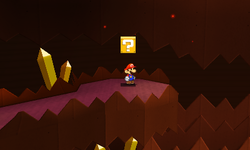 Eighth ? Block in Rumble Volcano of Paper Mario: Sticker Star.