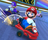 The icon of the Donkey Kong Cup challenge from the 2019 Paris Tour and the Dry Bowser Cup challenge from the September 2021 Sydney Tour in Mario Kart Tour