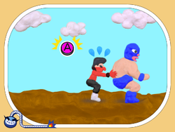 The microgame Heavy Lifting from WarioWare Gold