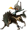 Wolf Link & Midna's Spirit sprite from Super Smash Bros. Ultimate