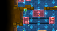 Mario in the Upside Dizzy Galaxy near the Green Star 1