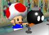 Toad announcer in Mario Tennis (Nintendo 64)