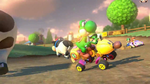 Yoshi dodging Moo Moos