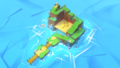 An early image of ? Island does not have a Sensor Lab door.