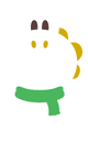 Item decoration from the 2024 Holiday Create-a-Card application depicting a Yoshi snowman