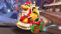 Bowser (Santa) drifting on Merry Mountain