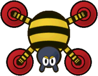 Sprite of a Scuttlebug from Paper Mario: Sticker Star