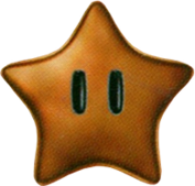 Artwork of a Bronze Star from Super Mario Galaxy 2.