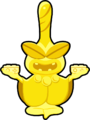 The Form Stone God golden statue