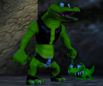 A Kritter and a Klaptrap in Hideout Helm.