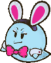 Peeka and Lahla's appearance in the Japanese version (left) compared to international versions (right)