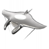 Silver Manta Glider from Mario Kart Tour