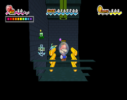 Mario finding 36 Coins in Outer Space of Super Paper Mario.